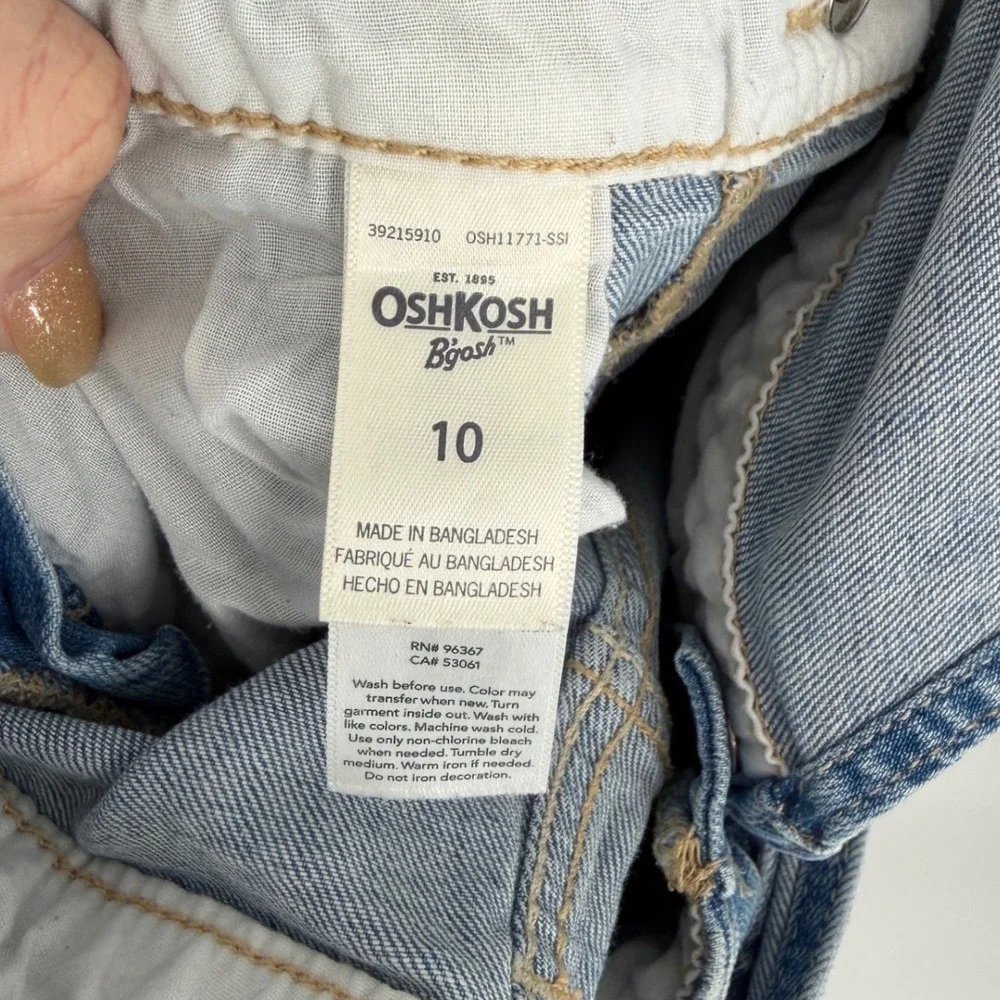 OshKosh Bgosh Kids Denim‎ Overalls Jumpsuit Blue Jeans Size 10